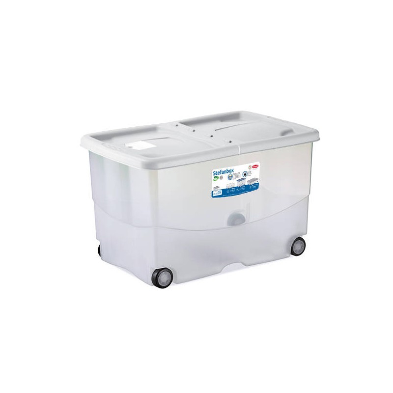 STEFANBOX VASCO BIANCO C/RUOTE 60x40x36cm 57lt