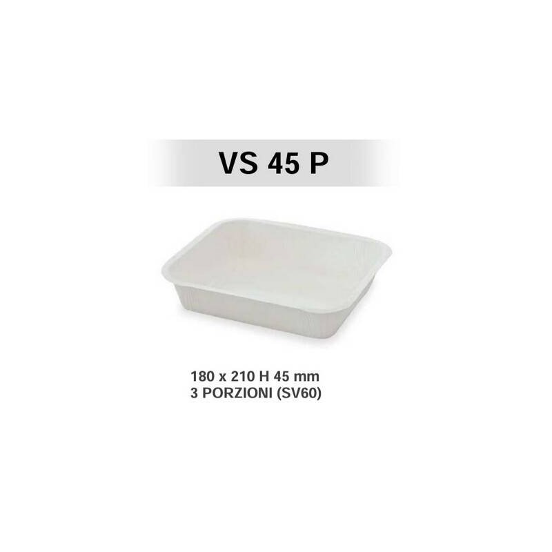 VASCHETTE CELLULOSA+PET TERMOSALDABILI VS45P 210x180x45mm 50pz AUTOPAC
