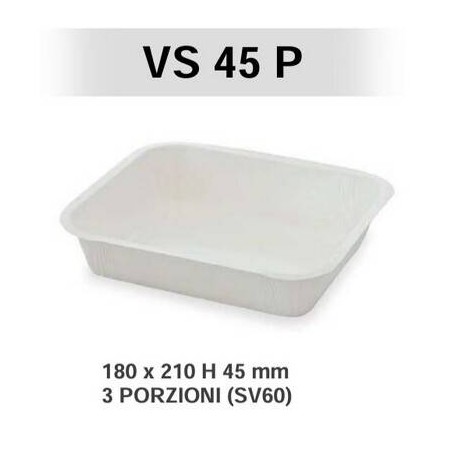 VASCHETTE CELLULOSA+PET TERMOSALDABILI VS45P 210x180x45mm 50pz AUTOPAC