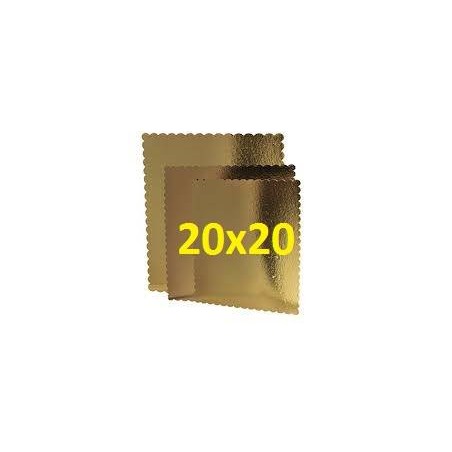 TAVOLETTA CARTONE ORO/NERO 20x20cm 3 PEZZI