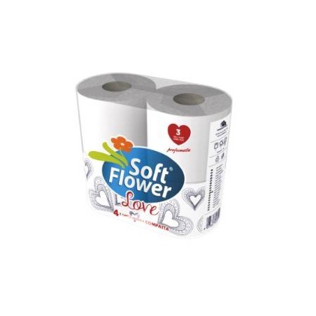 IGIENICA 3 VELI 4 ROTOLI 1200strappi COMPATTA LOVE PROFUMATA