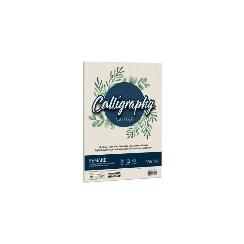 CARTA A4 CALLIGRAPHY REMAKE 250gr RISMA 50fg PERLA