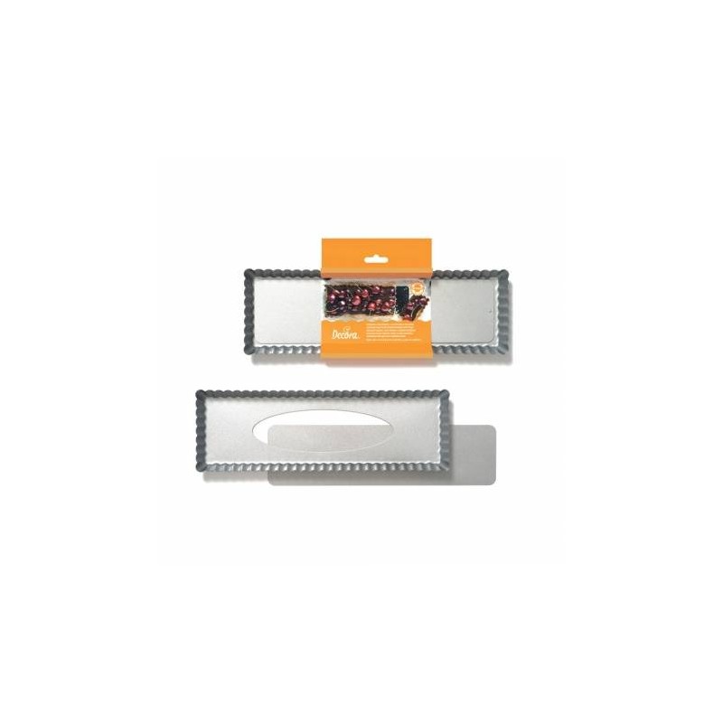 STAMPO CROSTATA FONDO MOBILE RETTANGOLARE 32x22x3,5cm