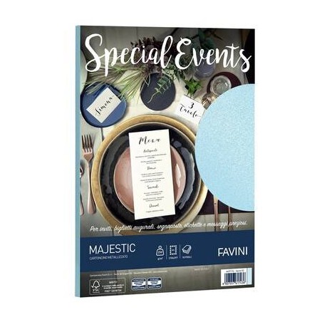 CARTA A4 SPECIAL EVENTS 250gr AZZURRO 10fg