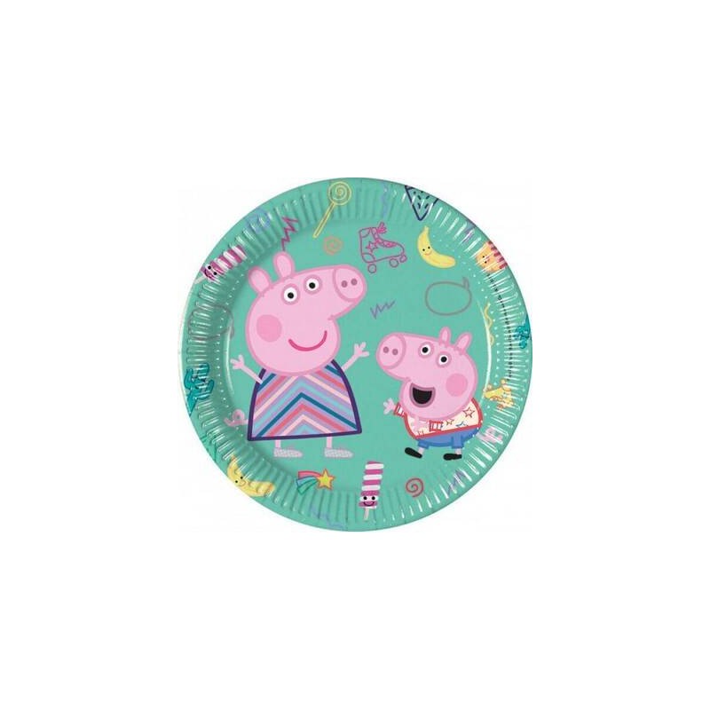 PIATTI DESSERT 20cm PEPPA PIG MESSY PLAY 8pz