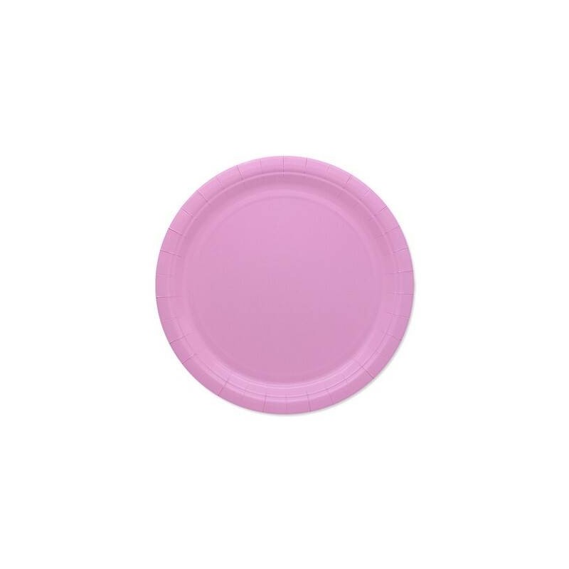 PIATTI PIANI ECOLOR BIODEGRADABILI 24cm ROSA 25pz