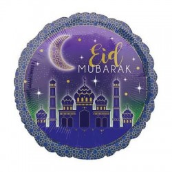 PALLONE MYLAR TONDO 18 46cm EID MUBARAK
