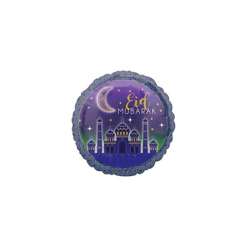 PALLONE MYLAR TONDO 18 46cm EID MUBARAK