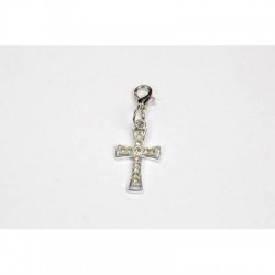 CIONDOLO CHARMS CROCETTA C/STRASS 12pz