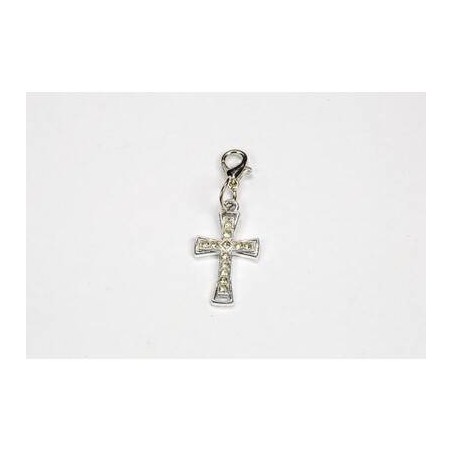 CIONDOLO CHARMS CROCETTA C/STRASS 12pz