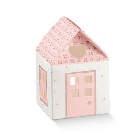 SCATOLA CASETTA 5,5x5,5x8cm BLOOM ROSA 10pz