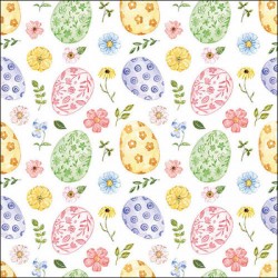 TOVAGLIOLI 33x33 PASQUA UOVA E FIORI 20pz