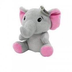 PESETTO PELUCHE 90gr 11cm ELEFANTE ROSA 1pz