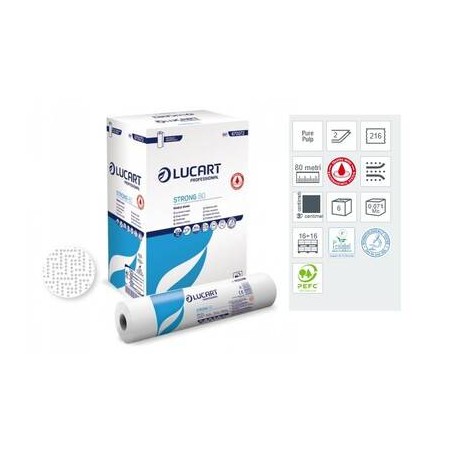 LENZUOLINO CARTA D.V. LUCART PROFESSIONAL STRONG 80 H.59cm 80mt