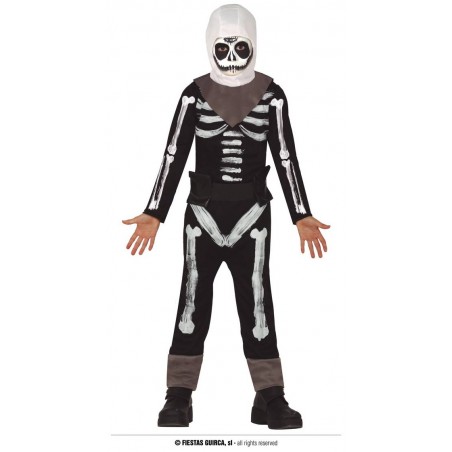 COSTUME SOLDATO SCHELETRO 7 - 9 ANNI