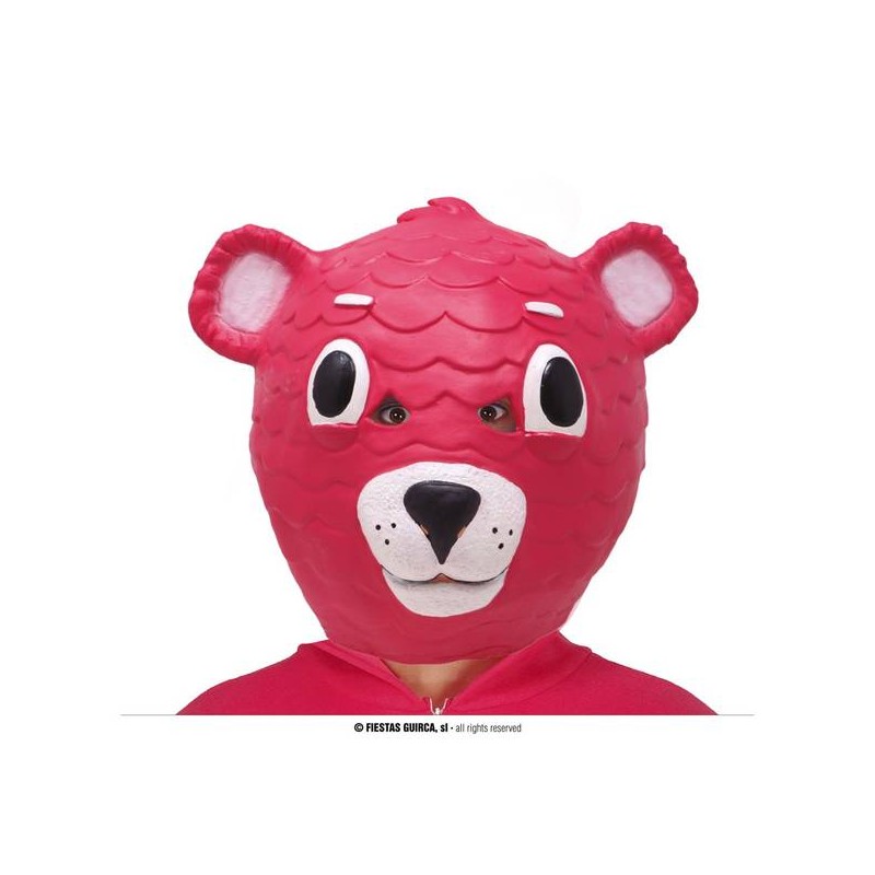 MASCHERA ORSO ROSA IN LATTICE