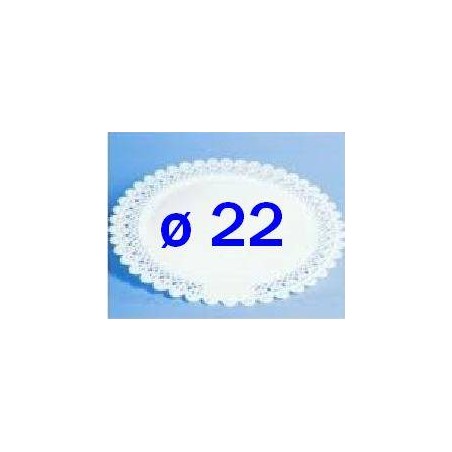 VASSOIO TRINATO BIANCO ø22