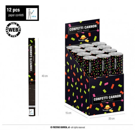 SPARA CORIANDOLI COLORI ASS.TI 40cm