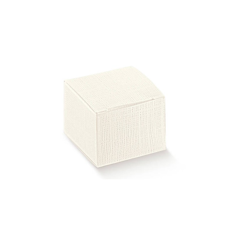 SCATOLA PIEGHEVOLE SETA BIANCO 12x12x12cm 10pz