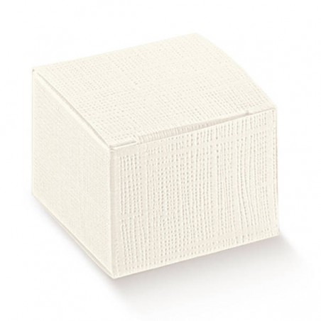 SCATOLA PIEGHEVOLE SETA BIANCO 6x6x6cm 10pz
