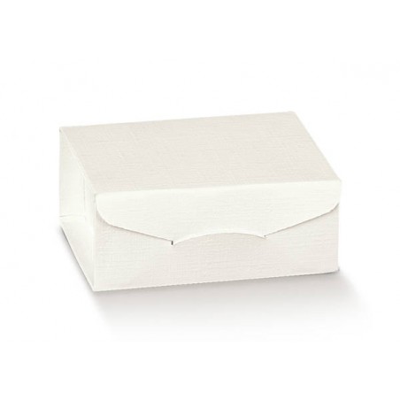 SCATOLA PIEGHEVOLE GIFT 7x7x3cm FIBRA BIANCO 10pz