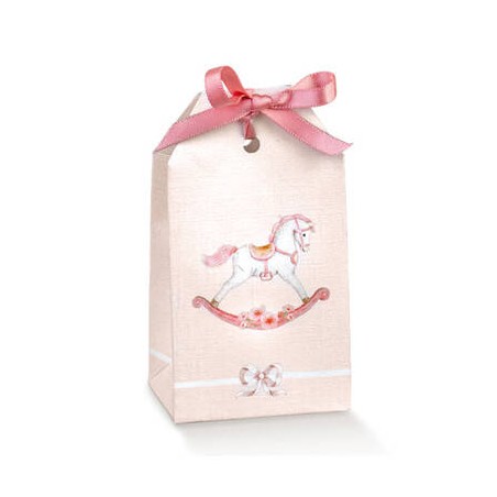 SCATOLA TAG 5,5x3,5x10cm CAVALLINO ROSA 10pz