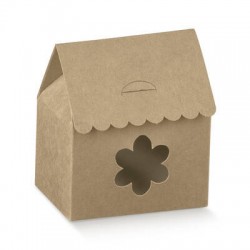 SCATOLA CASETTA C/FINESTRA FIORE 6x4x7cm AVANA 10pz