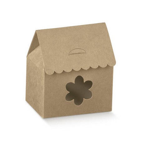 SCATOLA CASETTA C/FINESTRA FIORE 6x4x7cm AVANA 10pz