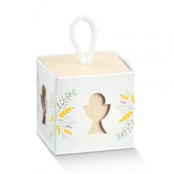 SCATOLA IN C/CORDINO 5x5x5cm CALICE HOLY 10pz