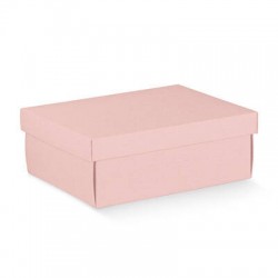 SCATOLA EASY F/COPERCHIO 34x25x12cm FIBRA ROSA