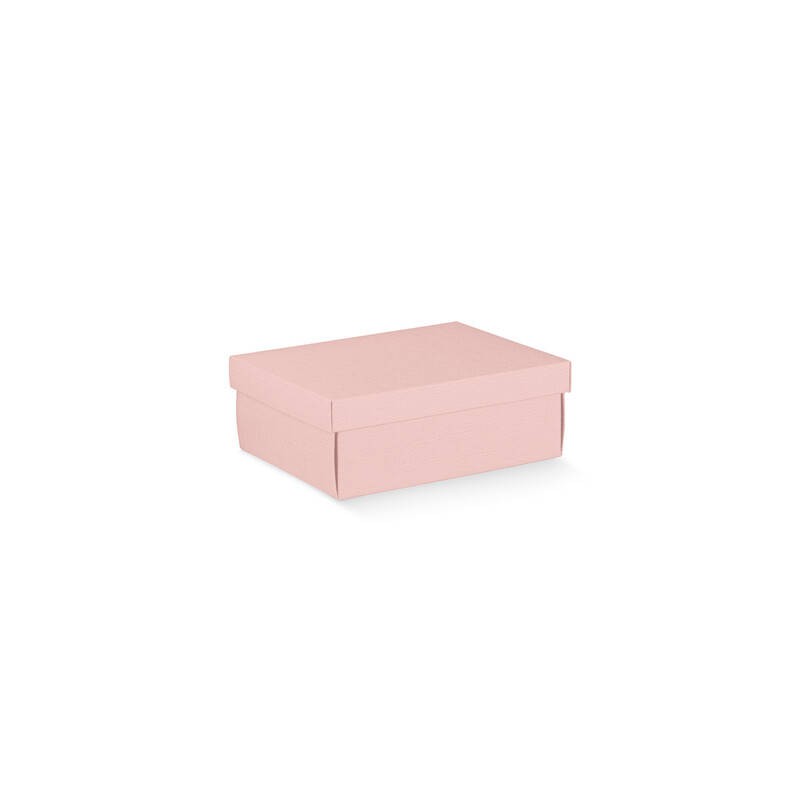 SCATOLA EASY F/COPERCHIO 34x25x12cm FIBRA ROSA