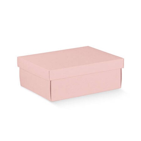 SCATOLA EASY F/COPERCHIO 34x25x12cm FIBRA ROSA