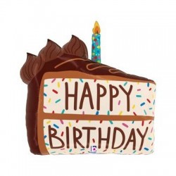 PALLONE MYLAR 28 72cm BITRHDAY CHOCOLATE CAKE
