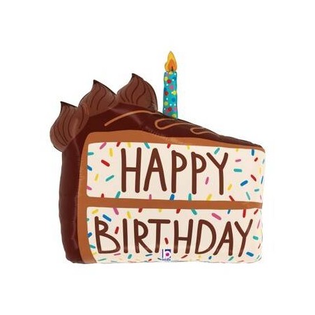 PALLONE MYLAR 28 72cm BITRHDAY CHOCOLATE CAKE