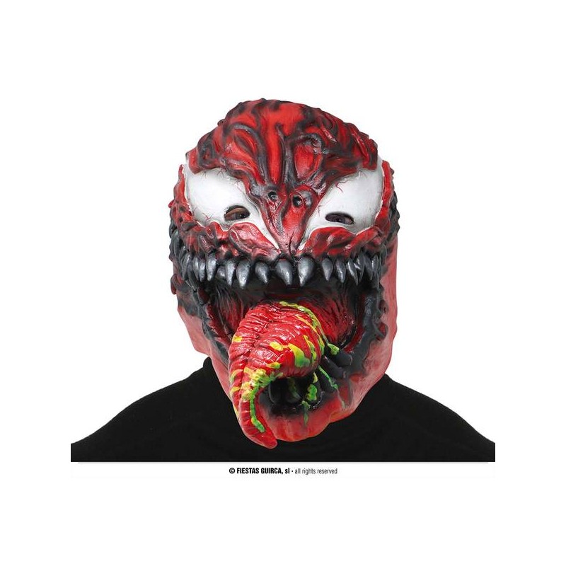 MASCHERA VILLANO VELENO ROSSO LATEX