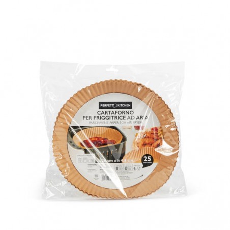 STAMPI CARTA FORNO PER FRIGGITRICE AD ARIA ø20cm 25pz
