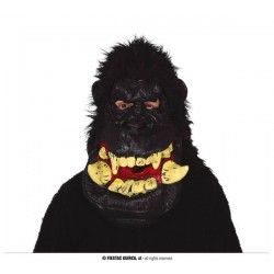 MASCHERA GIGANTE GORILLA CON PELO IN LATTICE