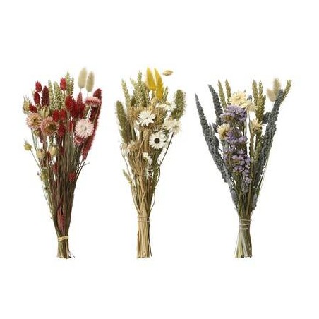 BOUQUET DI FIORI SECCHI SU STELO ASS.TI