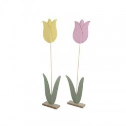 TULIPANO IN FELTRO H.78cm 2COLORI ASS.TI