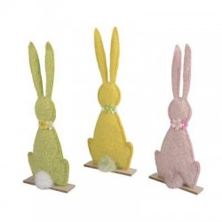 CONIGLIETTO IN FELTRO H.61cm 3COLORI ASS.TI