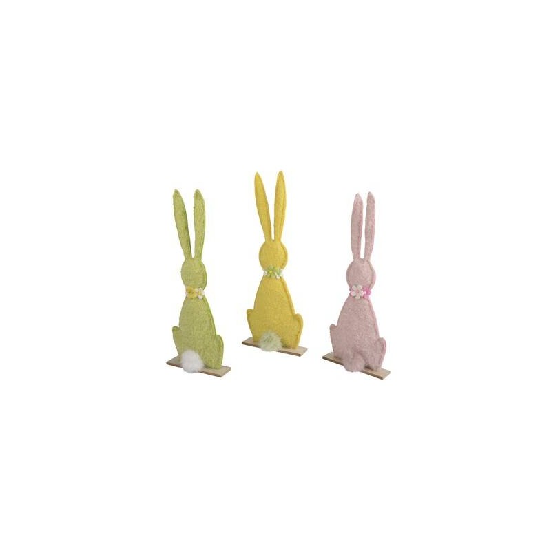 CONIGLIETTO IN FELTRO H.61cm 3COLORI ASS.TI