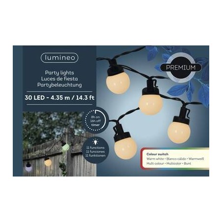 LUCI PARTYLIGHT 30LED 11FUNZIONI 4,5mt