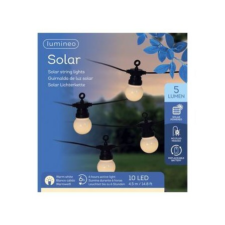 LUCE SOLARE 10LED 4,5mt PARTYLIGHT
