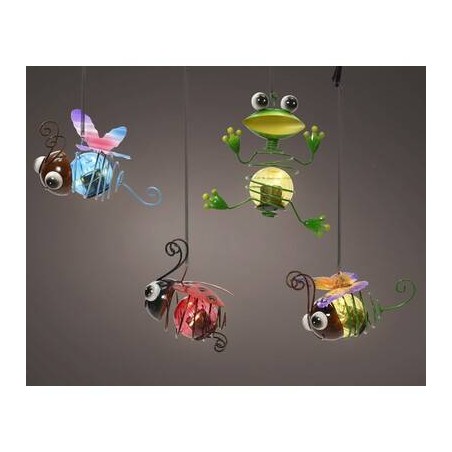 LAMPADA SOLARE DA APPENDERE IN METALLO 11cm ASS.TI 1pz