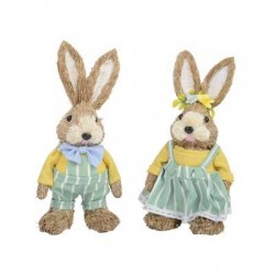 CONIGLIETTI IN PAGLIA H.25cm 1pz
