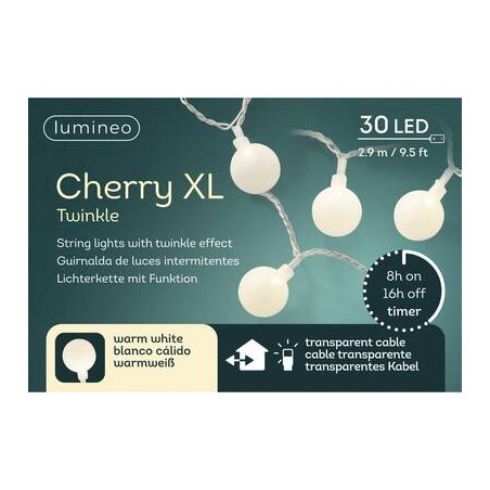 LUCI CHERRY XL 30LED 2,9mt BIANCO CALDO