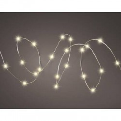 MINI LED SOLARE IN PVC 100LED 9,9mt BIANCO CALDO