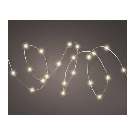 MINI LED SOLARE IN PVC 100LED 9,9mt BIANCO CALDO