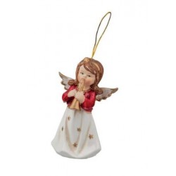 ANGELO C/APPENDINO H.10cm ROSSO-BIANCO