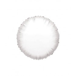 PALLONE MYLAR TONDO 18'' 45cm BIANCO RC